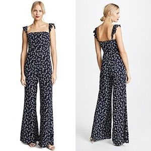 flynn skye Bardot Jumpsuit, Daisy Duke In Navy Blue S